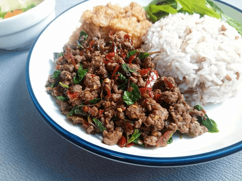 Stir-fried Minced Beef with Holy Basil Normal Size